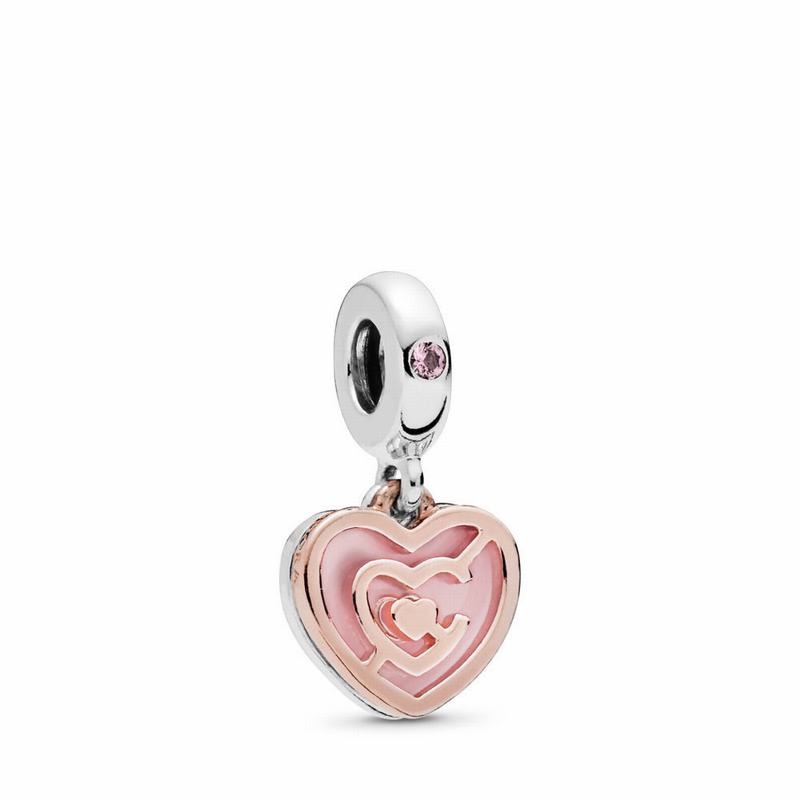 Pandora Rose™ Path To Love Charm Ireland - Pandora Rose/Sterling Silver/Enamel/Crystal - 312508EFT